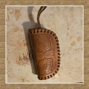 Hand Tooled  Leather Change Purse